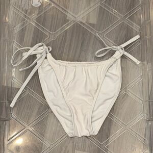 White Tie-Side Bikini Bottom